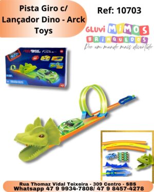 Pista Giro c/ Lançador Dino - Arck Toys