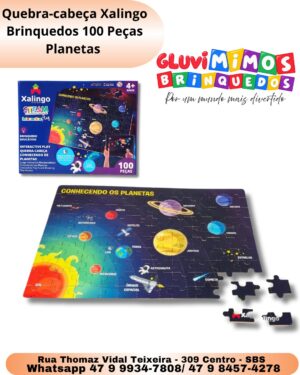Quebra-cabeça Xalingo Brinquedos 100 Peças Planetas