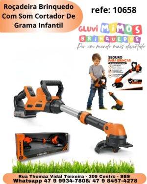 Roçadeira Brinquedo Com Som Cortador De Grama Infantil