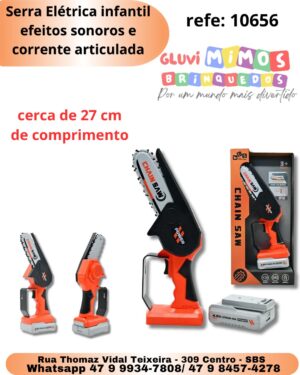 Serra Elétrica infantil  efeitos sonoros e corrente articulada