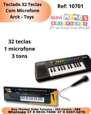 Teclado 32 Teclas Com Microfone Arck - Toys