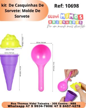 kit  De Casquinhas De Sorvete: Molde De Sorvete