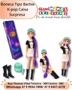 Boneca Tipo Barbie K-pop- Articulada Caixa Surpresa