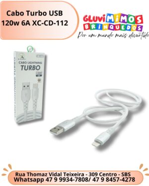 Cabo Turbo USB 120w 6A XC-CD-112