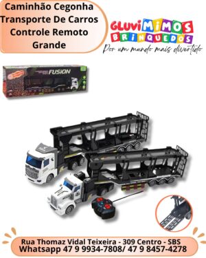 Caminhão Cegonha Transporte De Carros Controle Remoto Grande