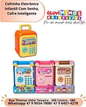 Cofrinho Eletrônico Infantil Com Senha, Cofre Inteligente