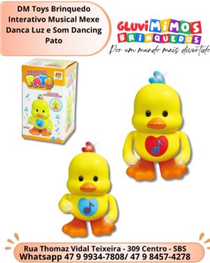 DM Toys Brinquedo Interativo Musical Mexe Dança Luz e Som Dancing Pato
