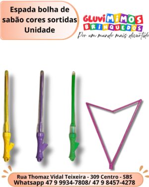 Espada bolha de sabão cores sortidas Unidade