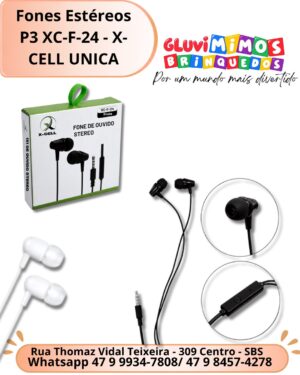 Fones Estéreos P3 XC-F-24 - X-CELL UNICA