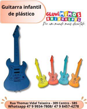 Guitarra infantil de plástico