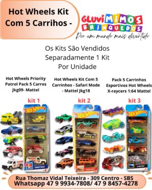 Hot Wheels Kit Com 5 Carrinhos -
