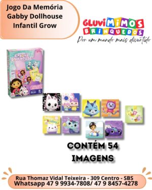 Jogo Da Memória Gabby Dollhouse Infantil Grow