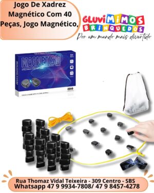 Jogo De Xadrez Magnético Com 40 Peças, Jogo Magnético,
