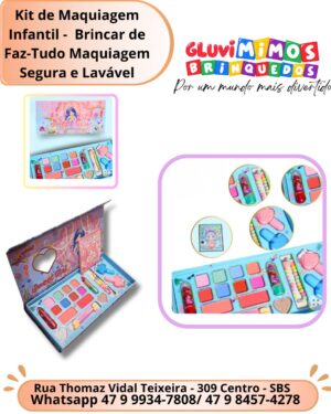 Kit de Maquiagem Infantil -  Brincar de Faz-Tudo Maquiagem Segura e Lavável