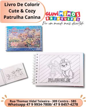 Livro De Colorir Cute & Cozy Patrulha Canina