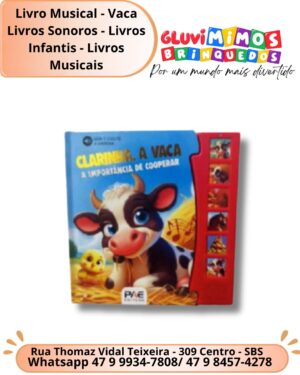 Livro Musical - Vaca  Livros Sonoros - Livros Infantis - Livros Musicais