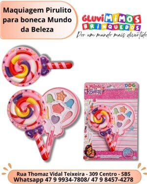 Maquiagem Pirulito para boneca Mundo da Beleza