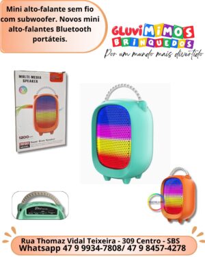Caixa De Som Mini alto-falante sem fio com subwoofer. Novos mini alto-falantes Bluetooth portáteis.