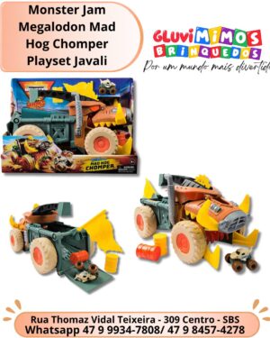 Monster Jam Megalodon Mad Hog Chomper Playset Javali