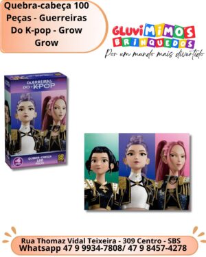 Quebra-cabeça 100 Peças - Guerreiras Do K-pop - Grow Grow