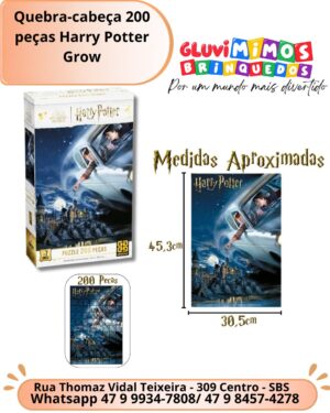 Quebra-cabeça 200 peças Harry Potter  Grow
