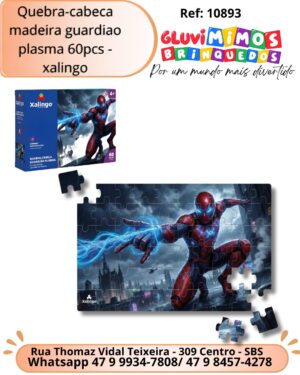 Quebra-cabeca madeira guardiao plasma 60pcs - xalingo