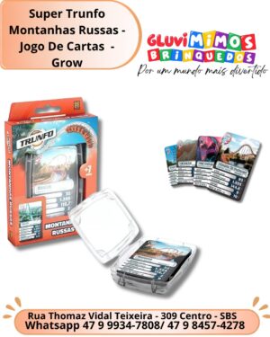 Super Trunfo Montanhas Russas - Jogo De Cartas  - Grow