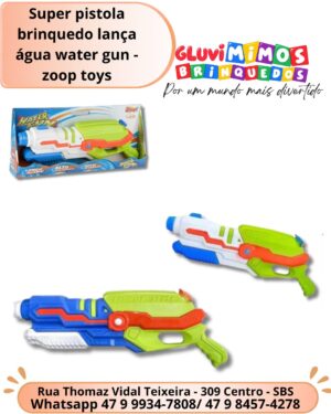 Super pistola brinquedo lança água water gun - zoop toys