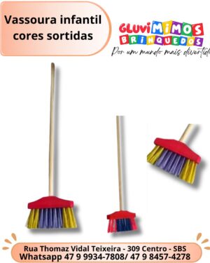 Vassoura infantil cores sortidas