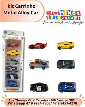 kit Carrinho Metal Alloy Car
